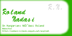 roland nadasi business card